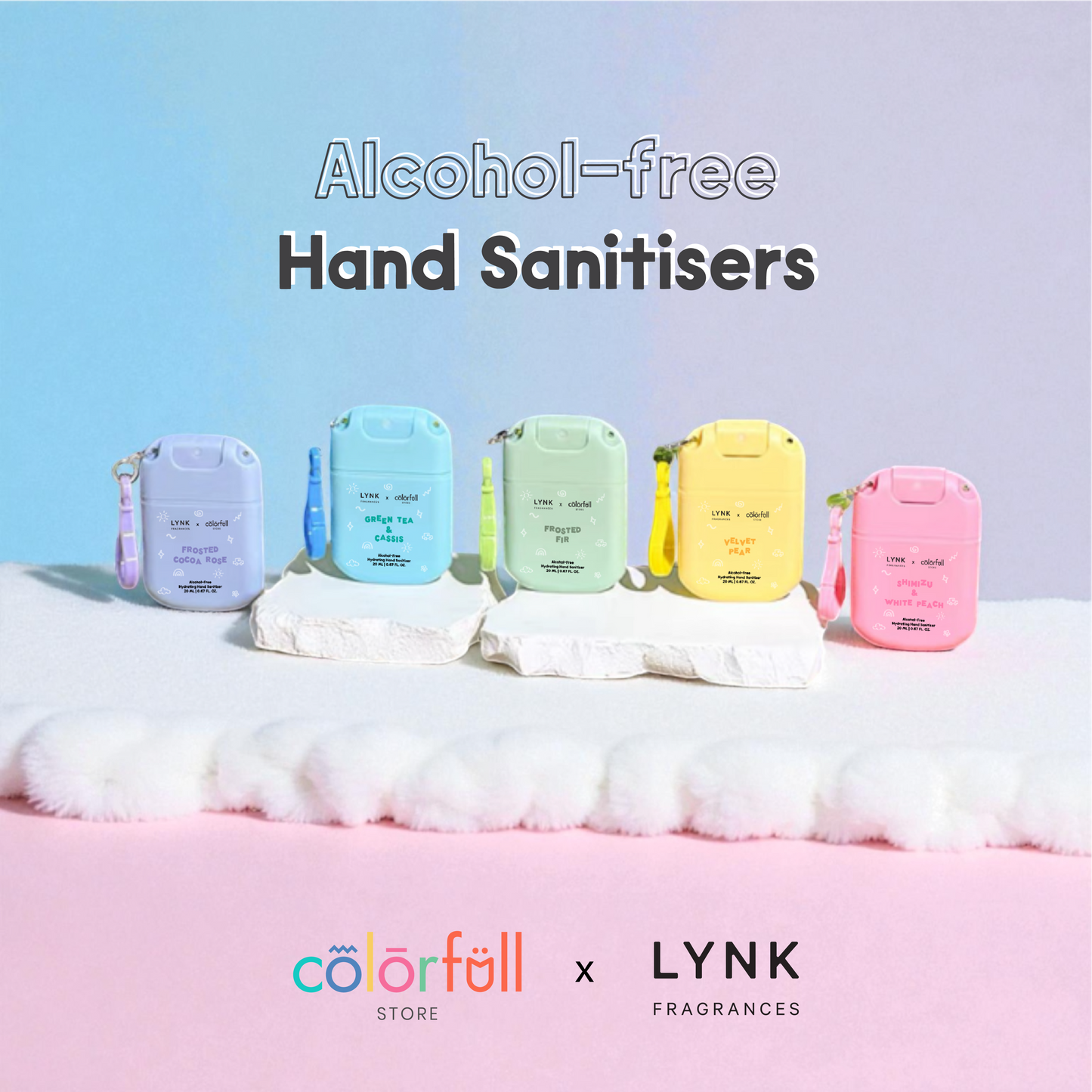 [PO: ETA 12 Dec] Alcohol-Free Hand Sanitisers (20ml) x Lynk Fragrance