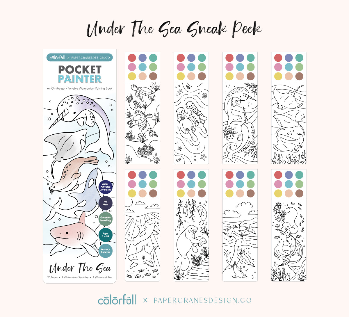 [PRE-ORDER - ETA MID-NOV] Under The Sea Pocket Painter (Ages 3-99) x Papercranes Design