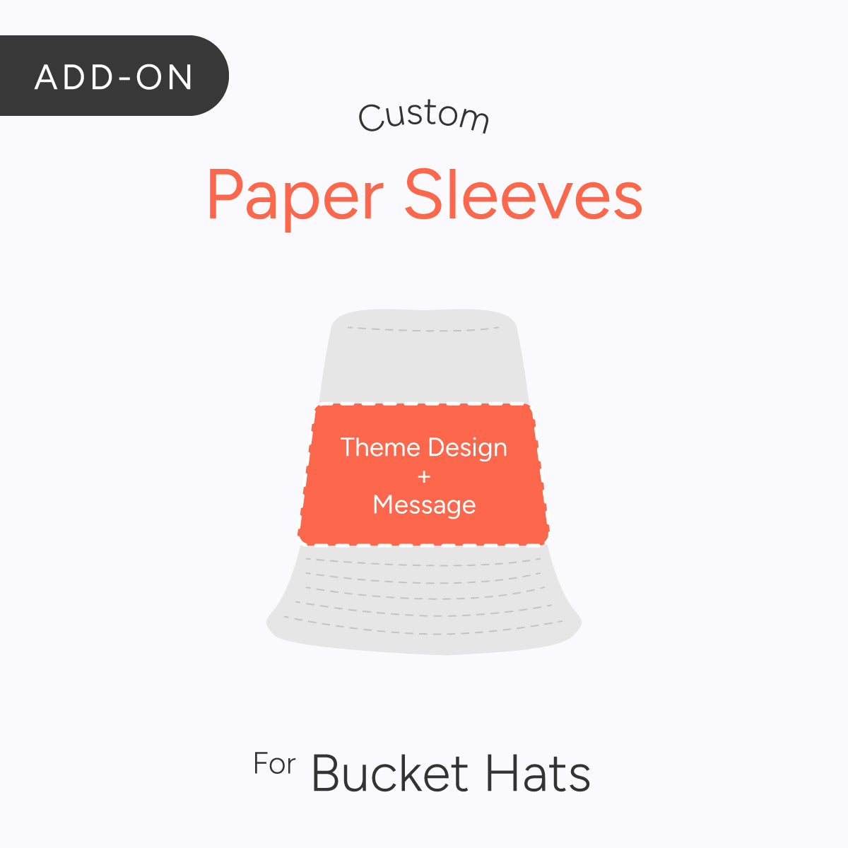 Custom Paper Sleeves for Bucket Hats