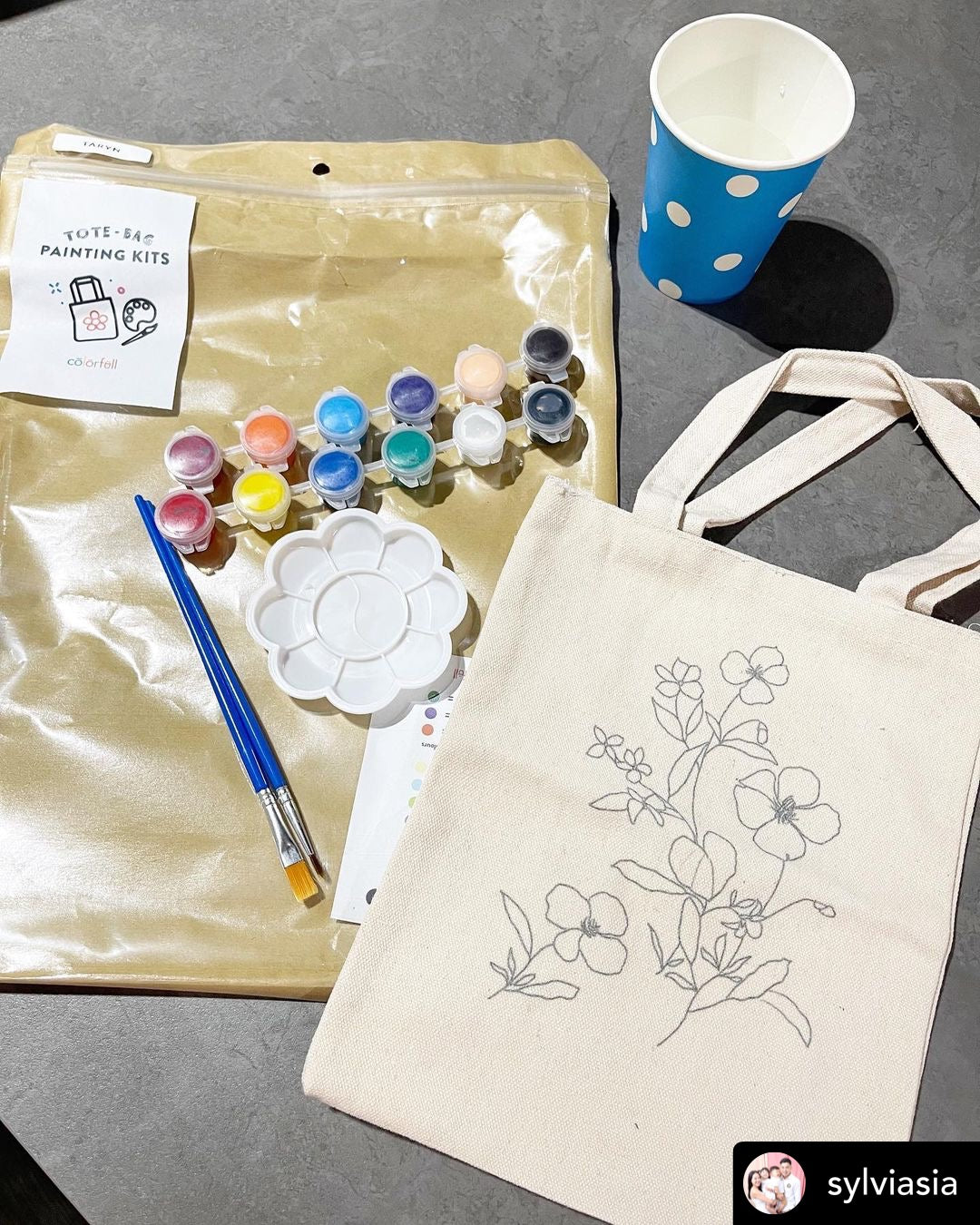 Diy canvas bag discount painting