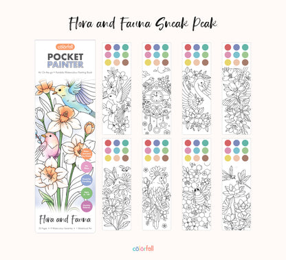 Flora & Fauna Pocket Painter Watercolour Painting Book (Ages 6-99)