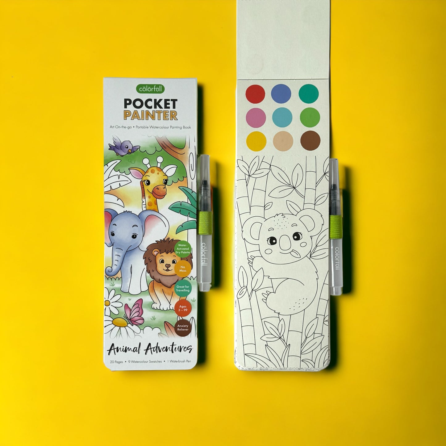 Animal Adventures Pocket Painter Watercolour Painting Book (Ages 3-99)