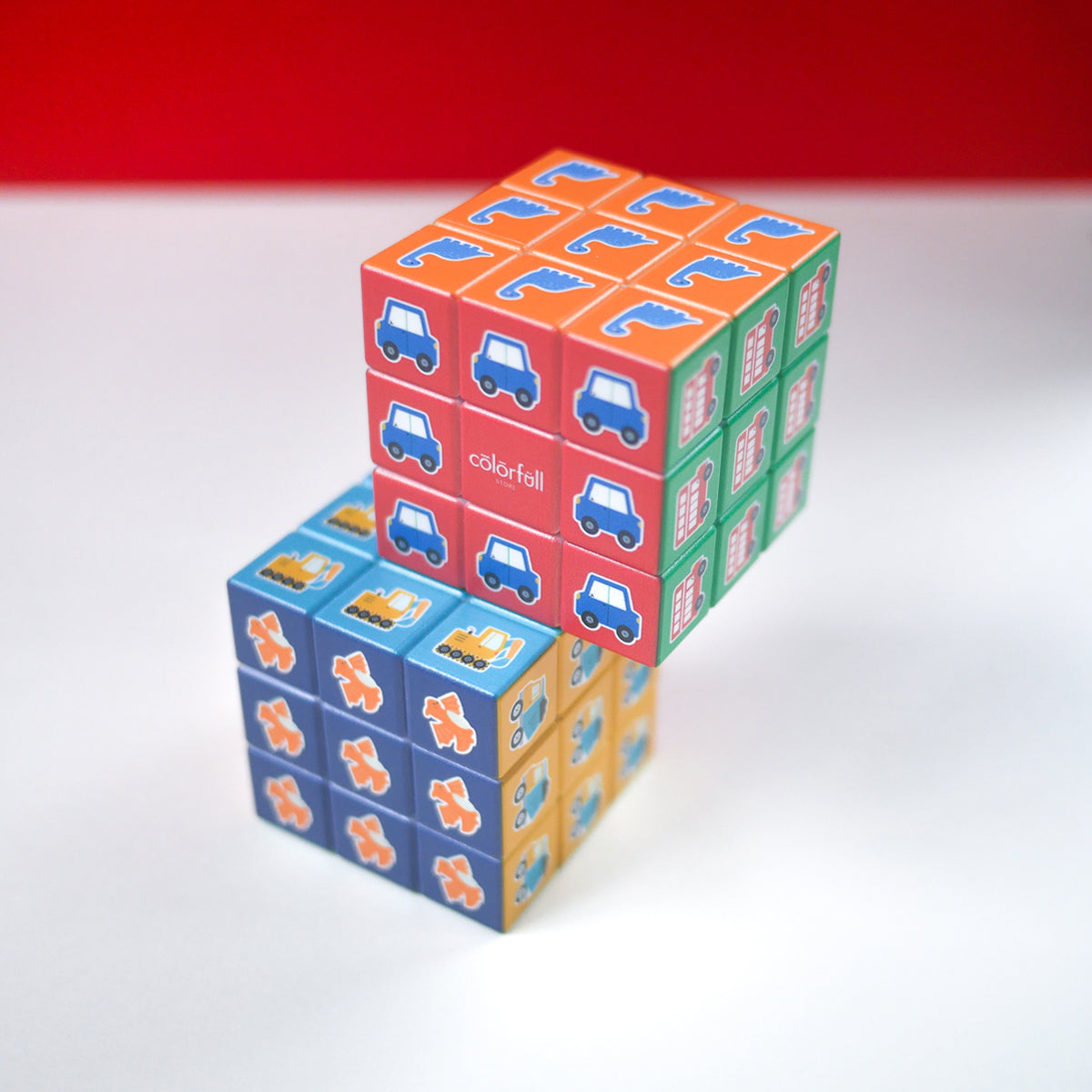 Rubix Cube - Dinosaur • Transport • Construction Themed