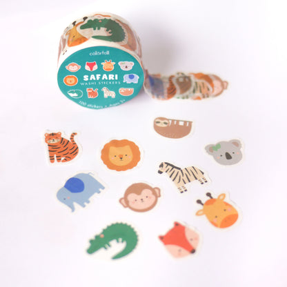 Safari Animals Decorative Washi Stickers for Journaling • Scrapbooking