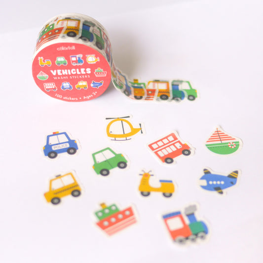 Vehicles Decorative Washi Stickers for Journaling • Scrapbooking