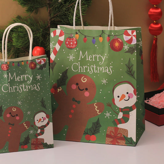 Gingerbread & Snowman Paper Bag