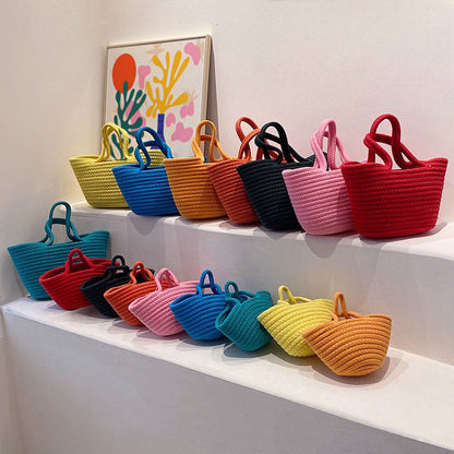 (Large) Colour Weave Basket Tote