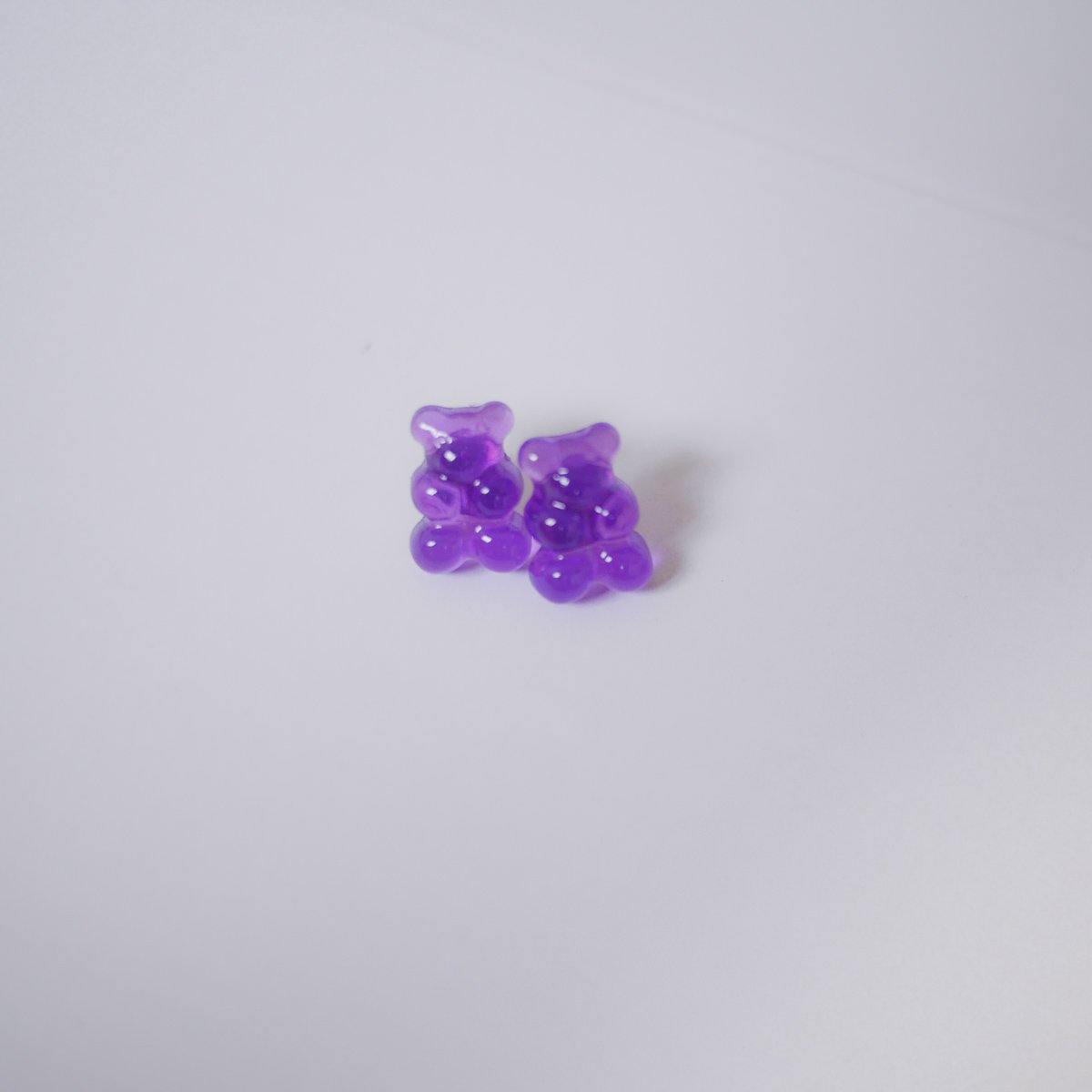 Gummy Bear Earrings (Colour Block) - Colorfull