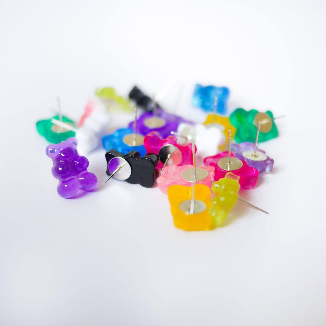 Gummy Bear Earrings (Colour Block) - Colorfull
