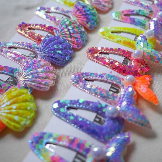 Shimmer Reef Sequin Hair Clips (Bundle) - Colorfull
