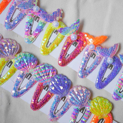 Shimmer Reef Sequin Hair Clips (Bundle) - Colorfull