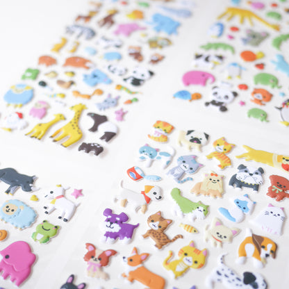 Animal Puffy Stickers B (Set of 4)