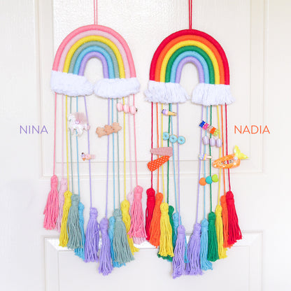 Allegra Rainbow Wall Hanging Hair Clip Storage