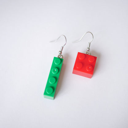 Building-block Hook Earrings - Colorfull
