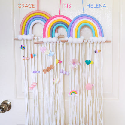 Cadeau Rainbow Wall Hanging Hair Clip Storage