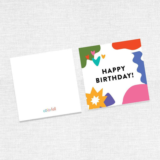 Happy Birthday Greeting Cards (For adults) - Colorfull