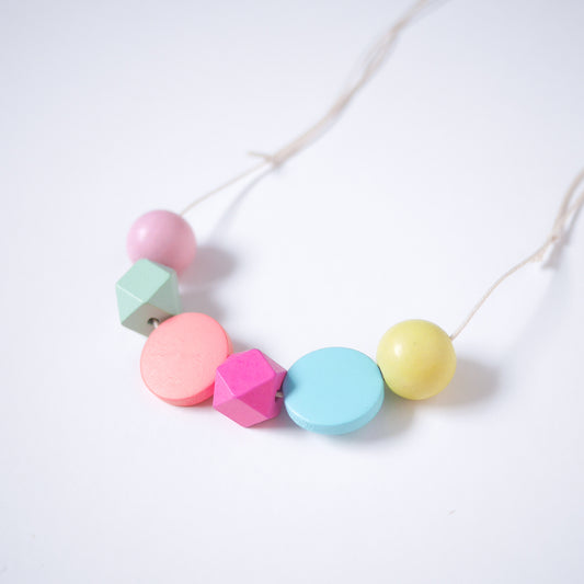 Wooden Bead Necklace (Colorfull x Masque Concepts)