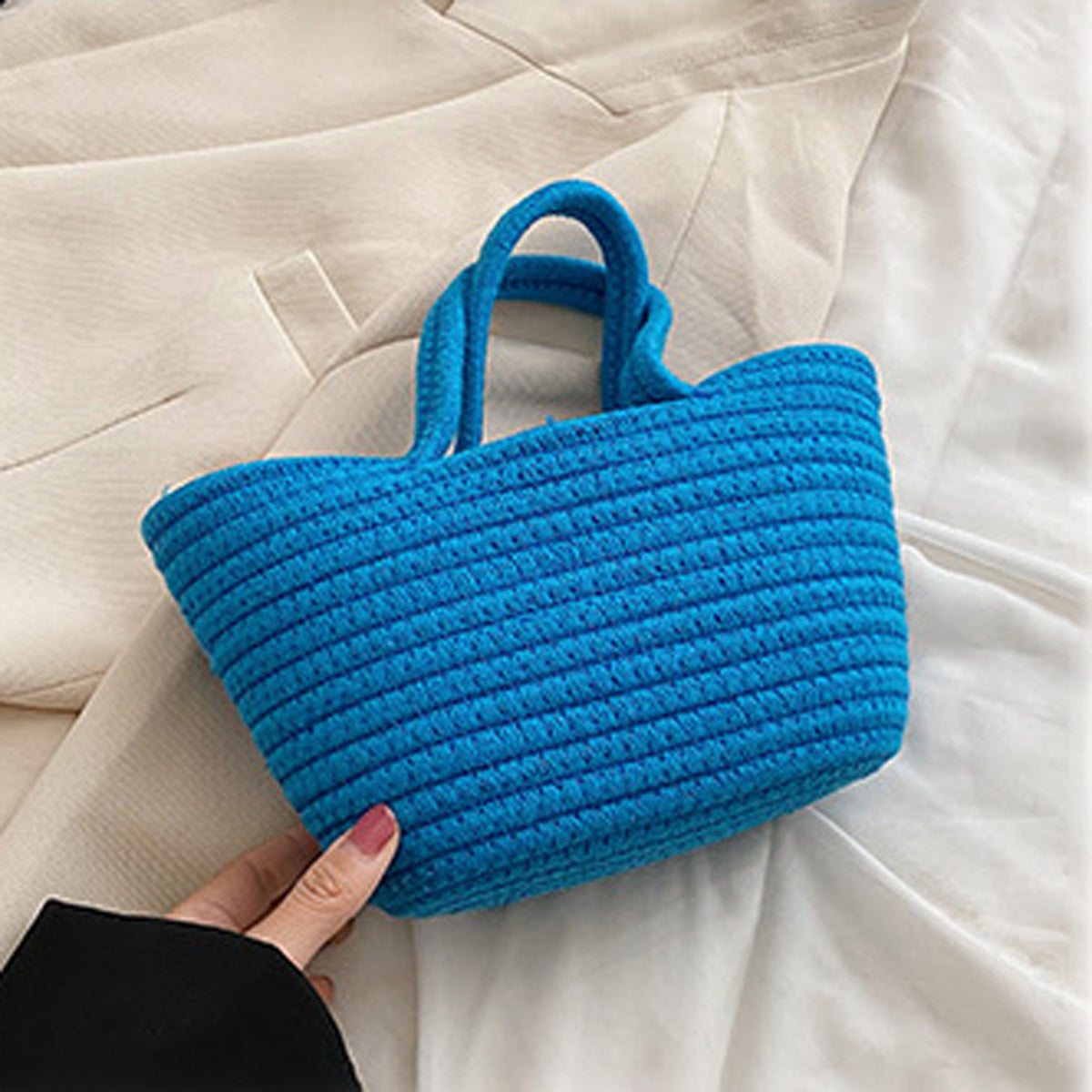 (Medium) Colour Weave Basket Tote