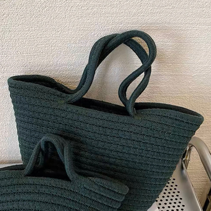 (Medium) Colour Weave Basket Tote