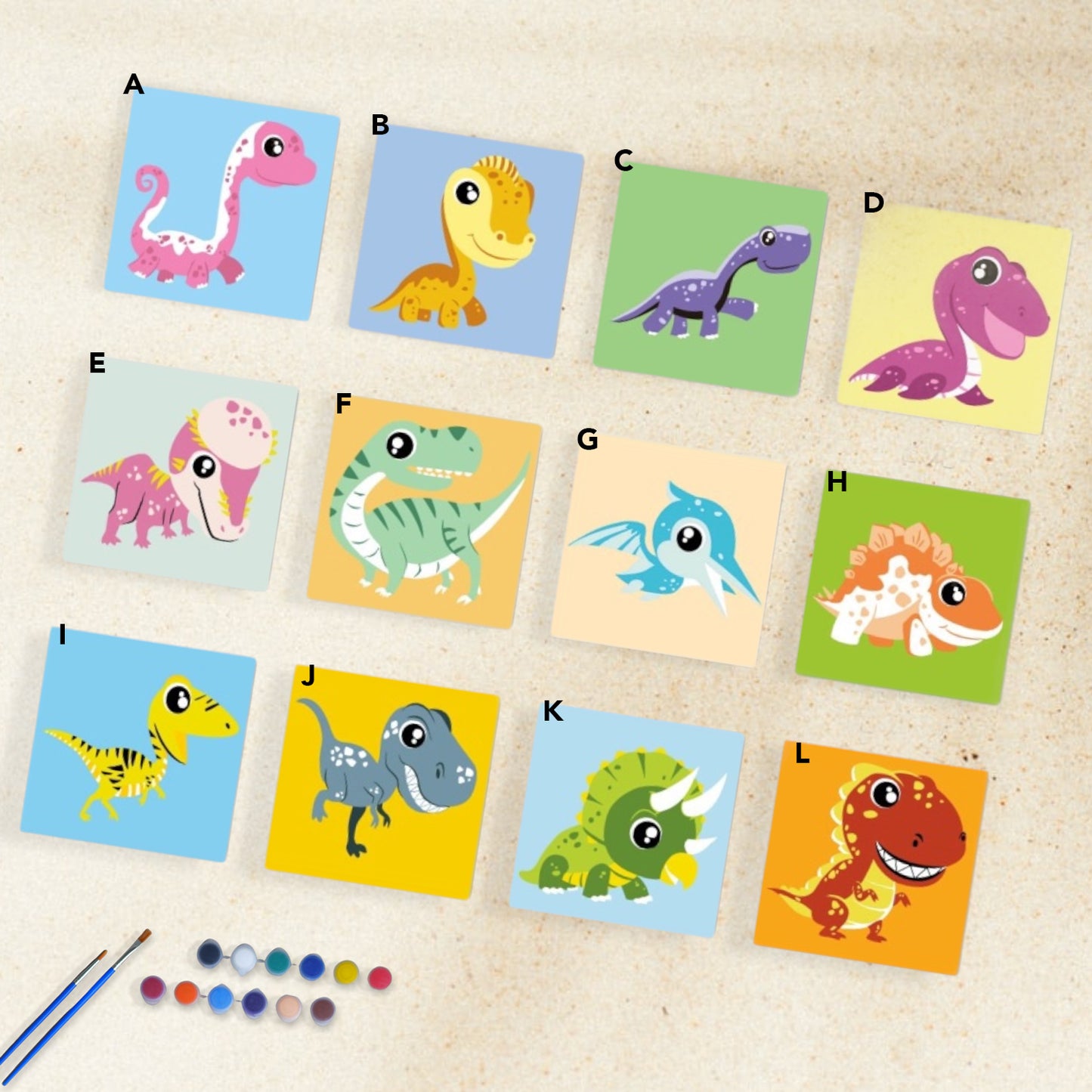 Paint-by-Numbers Kit (Dinosaur Theme)