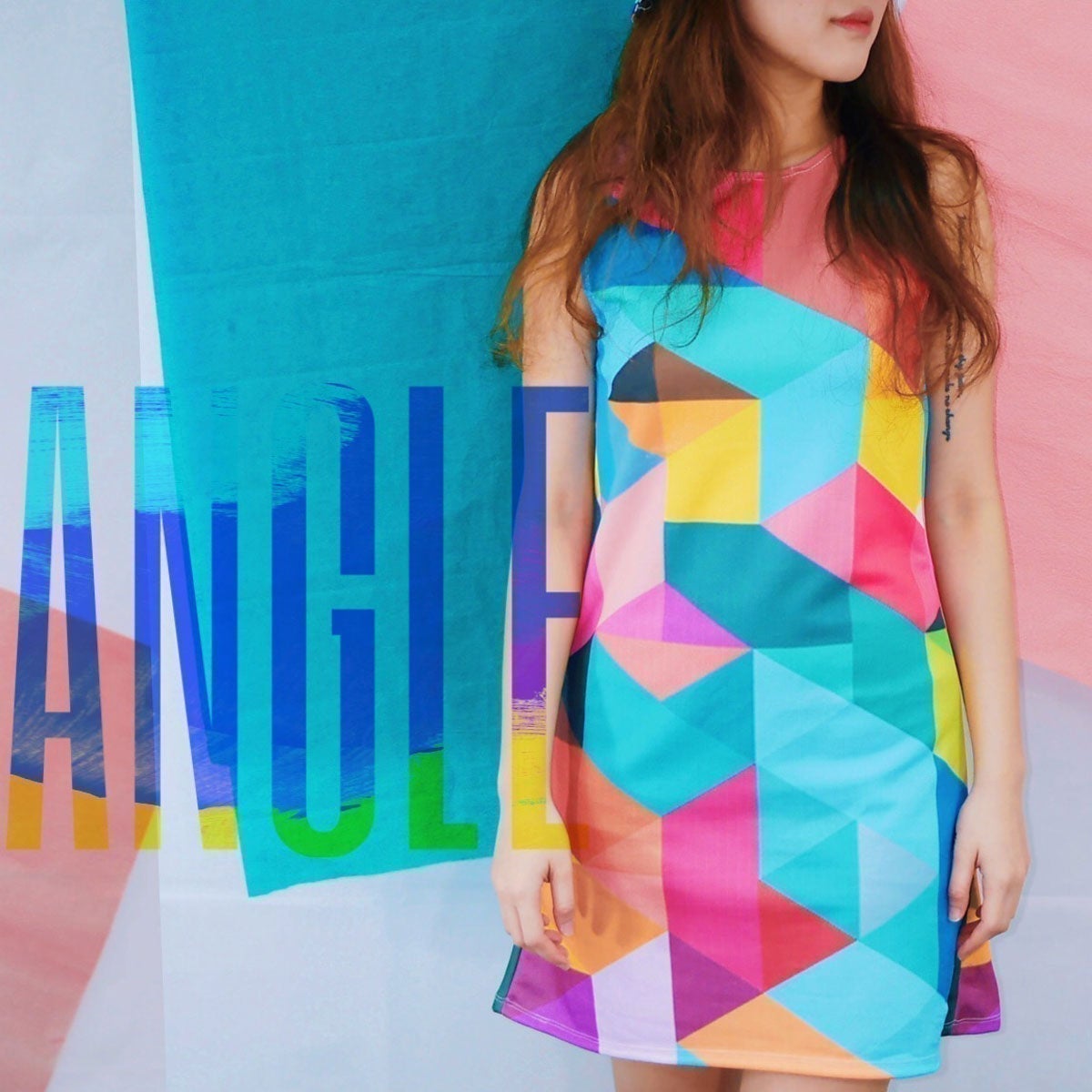 Trippie Hippie Pastel Marble Shift Beach Dress Colorfull Store