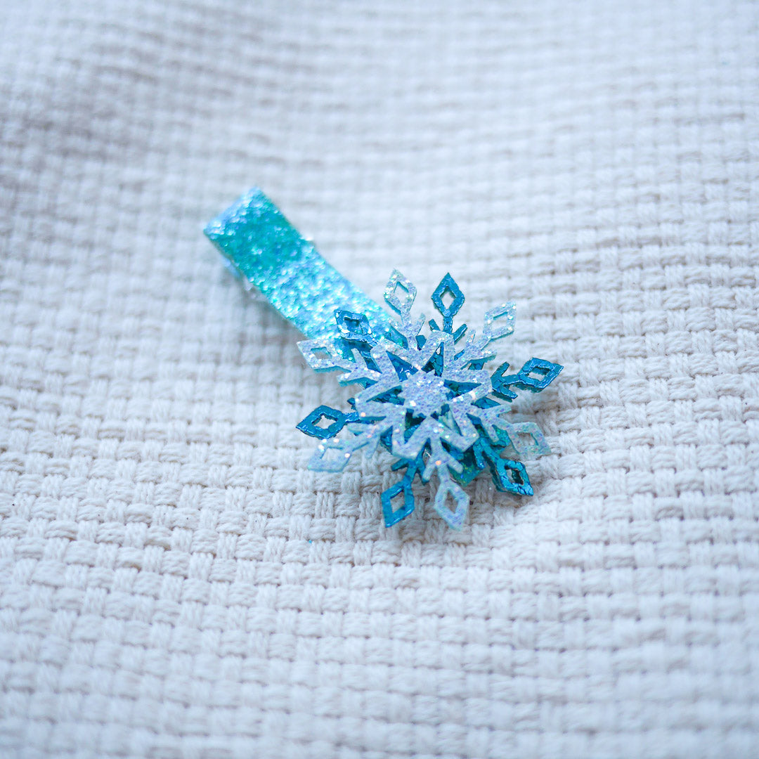 Glittery Snowflake Hairpin - Colorfull Store