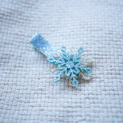 Glittery Snowflake Hairpin - Colorfull Store