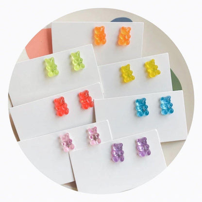 Gummy Bear Earrings (Jelly Colours) - Colorfull