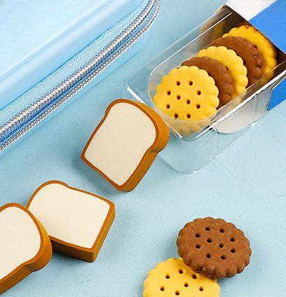 Bread and Cookies Eraser Set