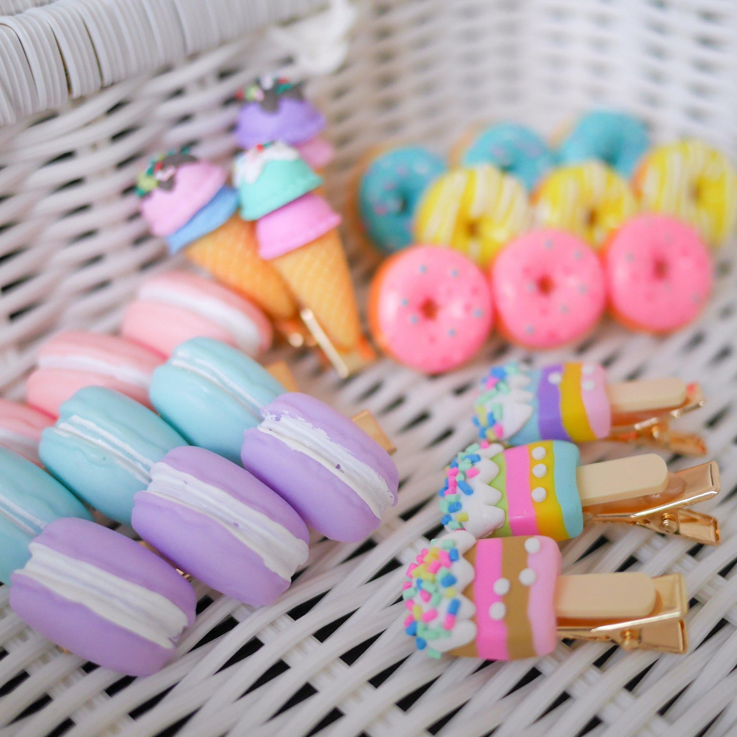 Ice Cream Stick Hair Pins - Colorfull