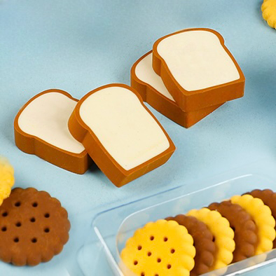 Bread and Cookies Eraser Set