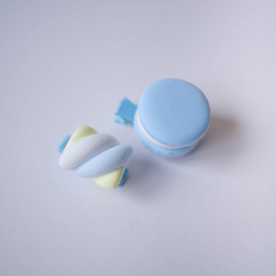 Marshmallows and Macarons Hairpin Set - Colorfull