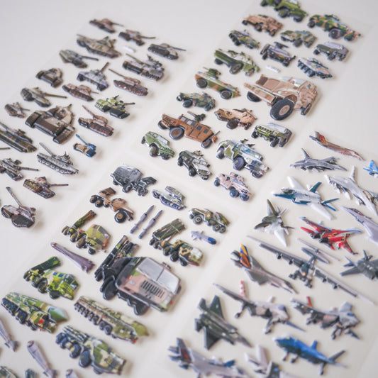 Military Puffy Stickers (Set of 4)