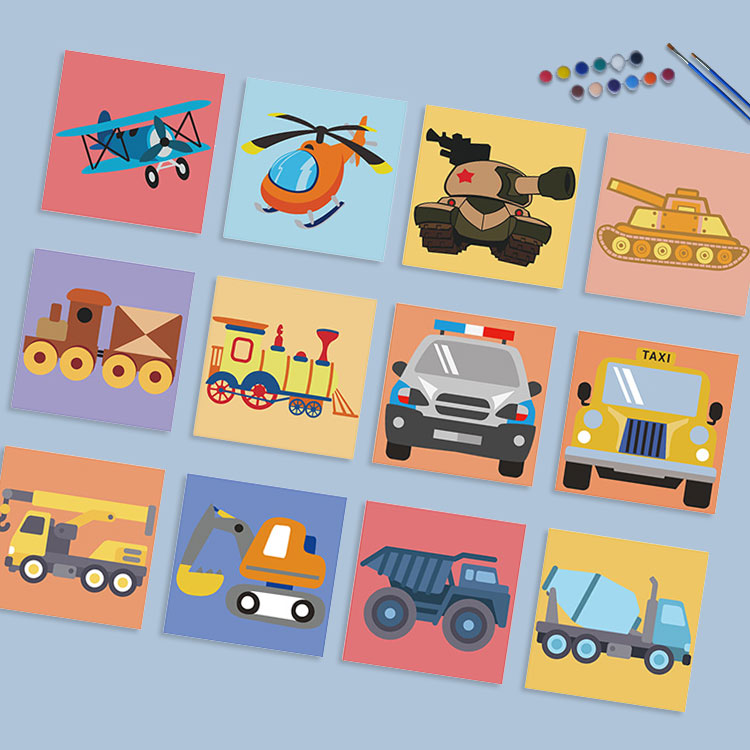 Paint-by-Numbers Kit (Transport Theme)