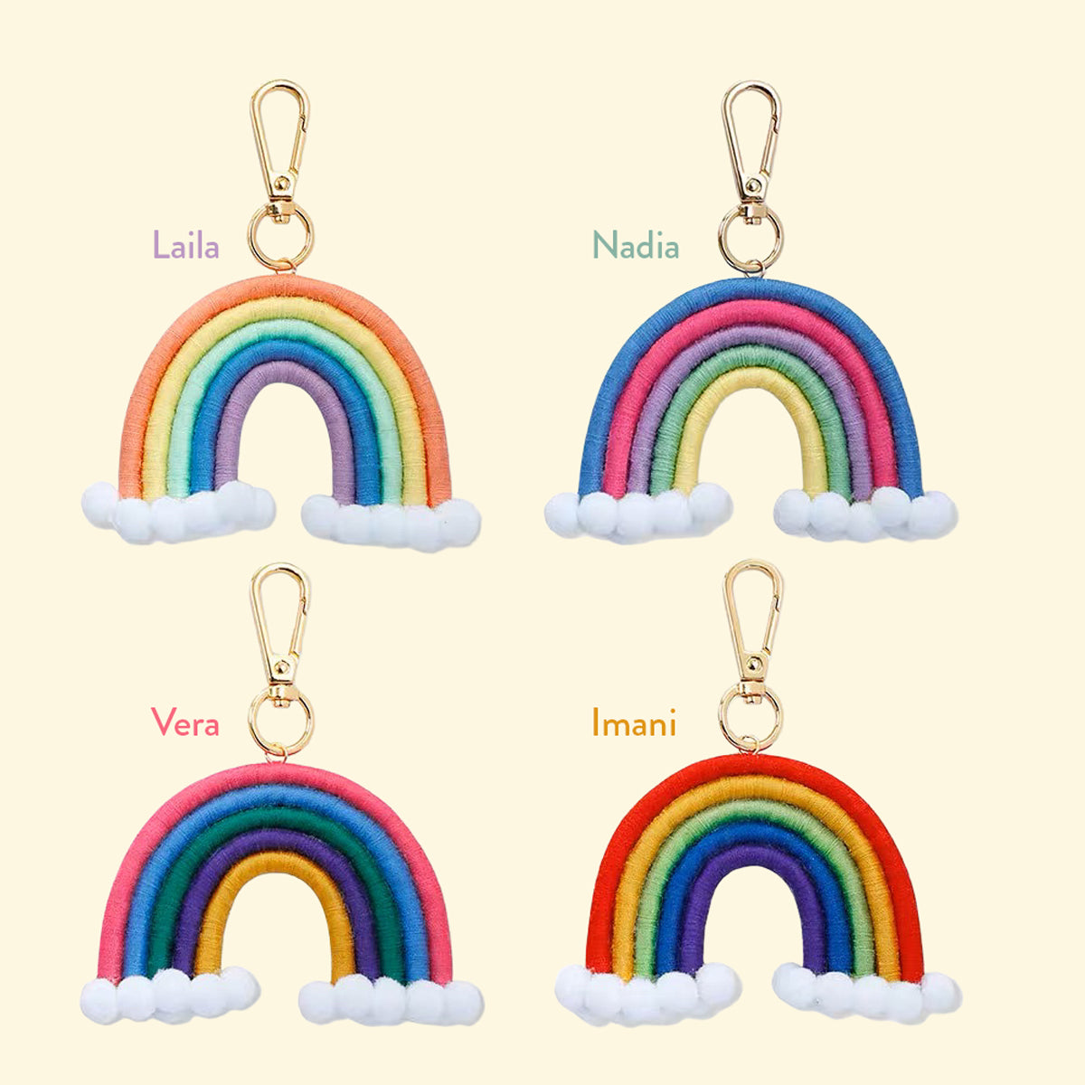 Rainbow bag charm new arrivals