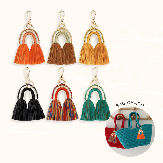 Handmade Rainbow Tassel Bag Charm