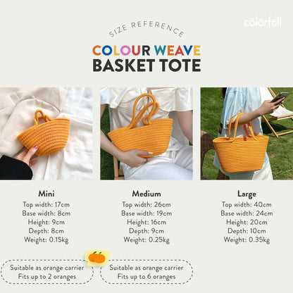 (Large) Colour Weave Basket Tote