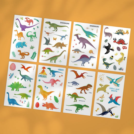 Dinosaurs Temporary Tattoo Set - A - Colorfull Store