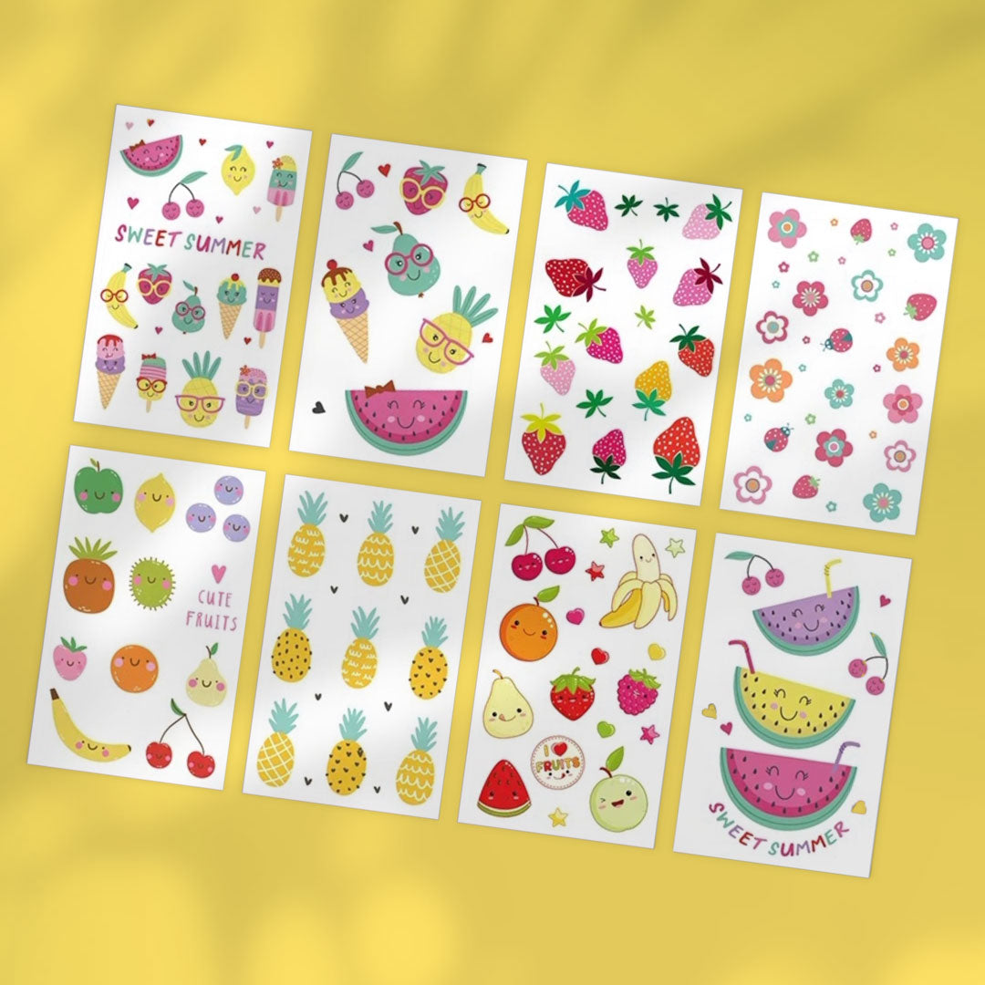 Fruits Temporary Tattoo Set - Colorfull Store