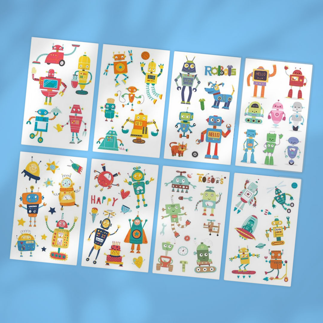 Robots Temporary Tattoo Set - A - Colorfull Store