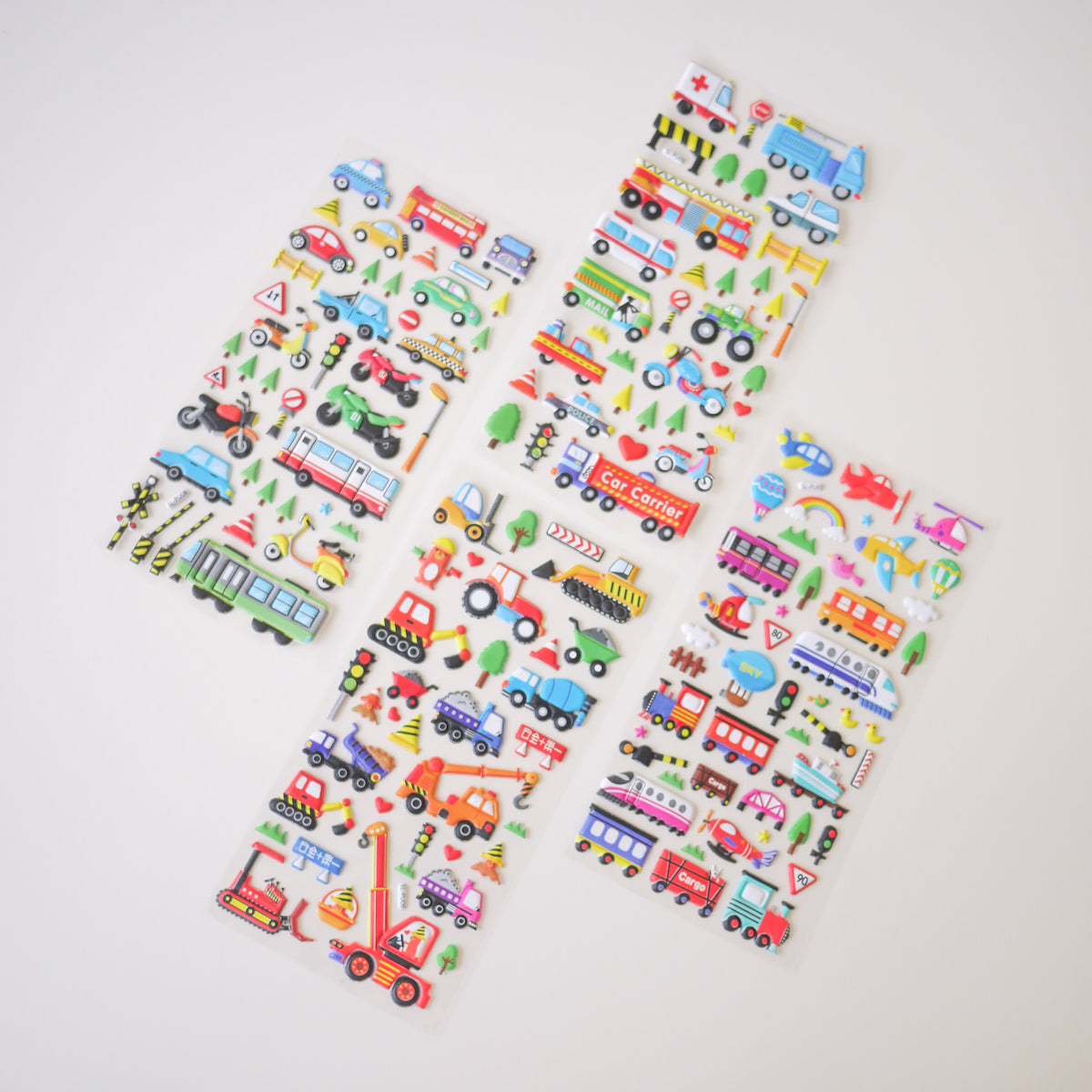 Transportation Puffy Stickers II (Assorted)