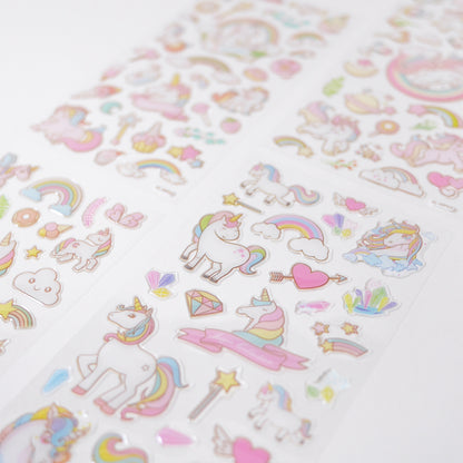 Unicorn Puffy Stickers B (Set of 4)